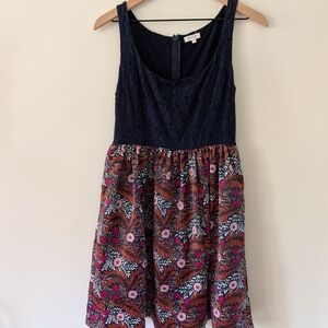 Anthropologie Weston Floral Sleeveless Dress